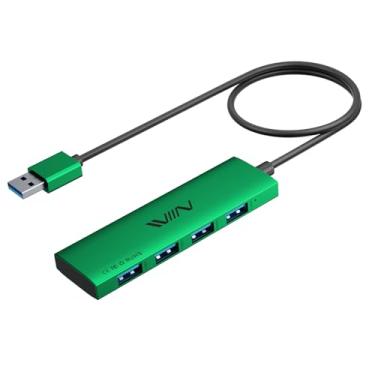 Imagem de Hub USB 3.0, extensor divisor USB de 4 portas, adaptador portátil, hub de dados multiportas para laptop, Xbox, pen drive, HDD, console, câmera, teclado, mouse, Windows, Mac OS PC, não projetado para