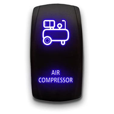 Imagem de Compressor de ar – Gravado a laser 5 pinos duplo pólo único compressor de ar mantido on-off DPST interruptor de alternância 20A 12V