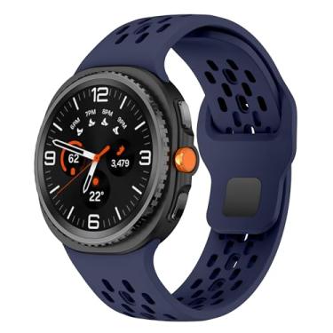 Imagem de Pulseiras esportivas para Samsung Galaxy Watch 8 de 40 mm e 44 mm/8 Classic de 46 mm, feminino/masculino, pulseira de silicone respirável sem lacunas para Samsung Galaxy Watch 8 Classic de 46 mm/8 44