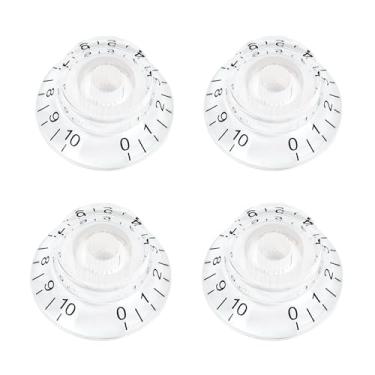 Imagem de Banworks Botões de controle de guitarra dos anos 50 24 estrias Imperial Konbs 2 tons 2 volumes 6 mm (15/162.6 cm) puxadores de sino para guitarras elétricas Gibson Les Paul LP SG Style Pacote com 4 JT