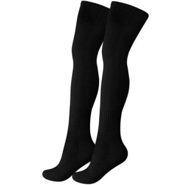 Imagem de Meião de Futebol Juvenil 33/37 preto - DUCK MEIAS