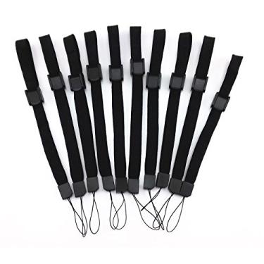 Imagem de yueton 10pcs Universal Replacement Black Hand Wrist Strap Wristlet Wristband with Lock for Wii Remote Controller, Mobile Phone, MP3, Digital Camera