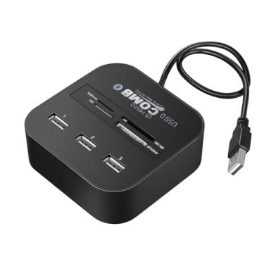 Imagem de Leitor Cartão SD/Micro Hub USB 2.0 4 Portas de Velocidade Combo 4x USB