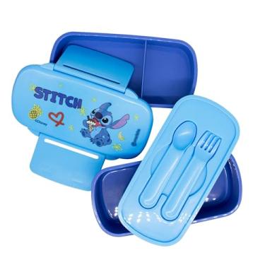 Imagem de Zonacriativa – Kit Lunch Box Stitch | Marmita 620ml com Talher + Copo 500ml com Canudo e Alça | Prático, Reutilizável e Perfeito para a Hora do Lanche