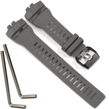 Imagem de Pulseira de relógio de resina compatível com Casio 10631654 GBD-200 GBD 200 GBD200 Pulseira masculina à prova d'água, Cinza, One Size, Casual
