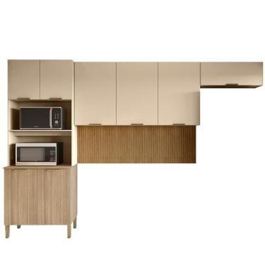 Imagem de Cozinha 3 Pecas Glam 320 Cm Freijo Vanilla Cp Ripado Freijo Ktp