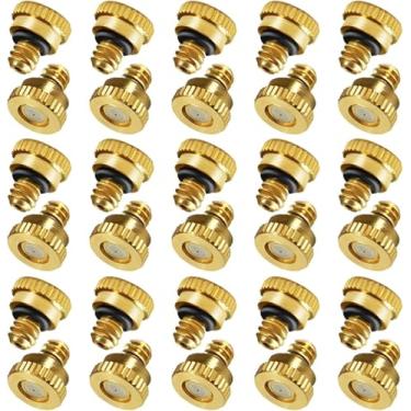 Imagem de KUWAN 30 bocais de bruma de latão para sistema de resfriamento 0,03" (0,8 mm) 10/24 UNC Garden (0,03)