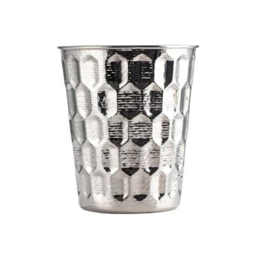 Imagem de balde de vinho Balde de gelo aço inoxidável martelado, balde para festa em casa, champanhe, cubo, decoração Refrigerador de cerveja(Silver)