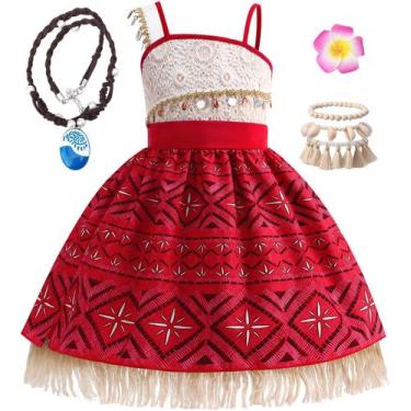 Imagem de Fantasia de princesa ODESABO Ocean Princess para meninas de 5 a 6 anos