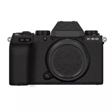 Imagem de X-S10 Adesivo de capa de câmera antiarranhões para FujiFilm X-S10 protetor de película de vinil decoração protetora XS10 (preto favo de mel)