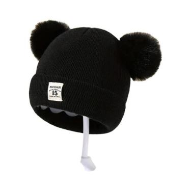 Imagem de Chapéu Unissex De Camada Dupla Para Bebês, Gorro Quente Para Crianças 