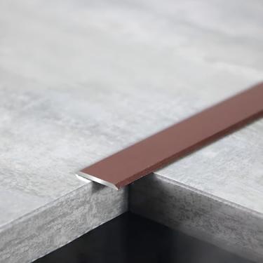 Imagem de Perfil De Transição Laminado De Liga De Alumínio Robusto E Faixa De Cobertura - Tiras De Transição De Rodapé De 3x90 Cm Para Soluções De Piso Sem Costura, Red, W:15MM