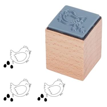 Imagem de OLYCRAFT Carimbo de madeira para pintinho de madeira para artesanato, 2,5 x 2,5 cm, mini carimbos de borracha, ferramenta de estampagem de madeira para projetos de arte e artesanato, álbuns, scrapbook