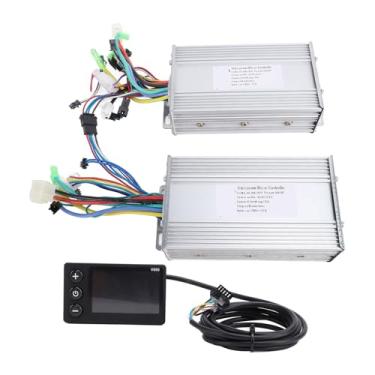 Imagem de ZAWELIYO Kit de controlador de bicicleta elétrica de condução dupla, controlador de motor sem escovas 28 a 500 W com V890 LCD, 36 V / 48 V / 60 V tensão TRI para carregamento, bicicletas de