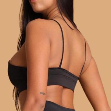 Imagem de Top Esportivo com Alça em V- Modelo Feminino, Leve, Confortável e Esti