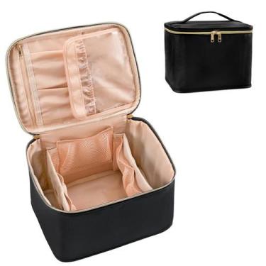 Imagem de Bolsa de maquiagem de viagem OCHEAL Cosmetic Organizer preta