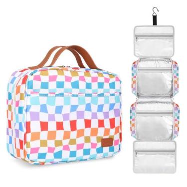 Imagem de Bolsa de higiene pessoal de viagem Bosidu para mulheres com gancho qua