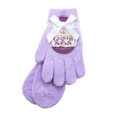 Imagem de Conjunto de meias e luvas hidratantes Purple Fuzzy para mulheres - PUR