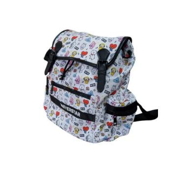 Imagem de Mochila de Costa Infantil Fechamento Tipo Saco Personagens BT21 - Bran