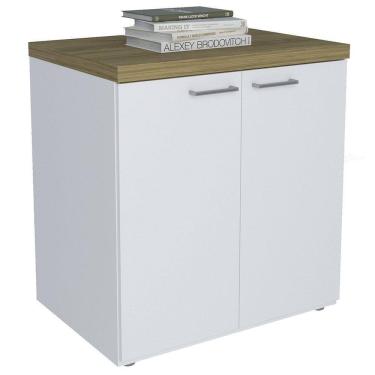 Imagem de Balcão para Escritório 70cm 2 Portas Tok A06 Olmo/Branco - Mpozenato