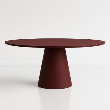 Imagem de Mesa de Jantar Cone Oval 160x90 cm Laca Vinho Marsala