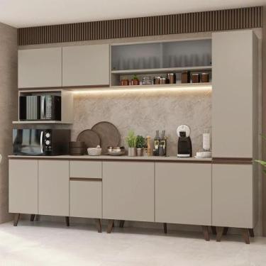 Imagem de Armário De Cozinha Completa 280 Cm Crema Nice Madesa 02