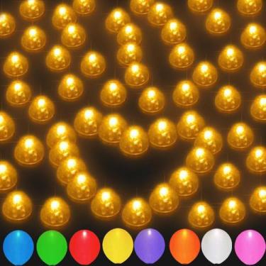 Imagem de Luz de balão LED JJGoo Mini Round Waterproof 100 unidades de branco qu