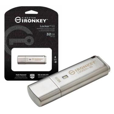 Imagem de Pen Drive 32gb Usb 3.2 Com Criptografia IronKey Locker+ 50 IKLP50/32GB