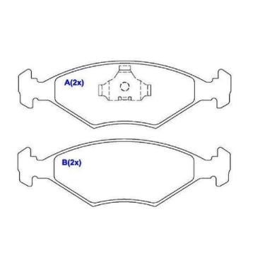 Imagem de Pastilha de freio dianteira Uno Siena Palio Premio Fiorino 1985 a 2021