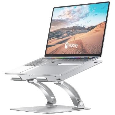 Imagem de Suporte Ergonômico Laptop Nulaxy Ajustável Até 20kg, 28, 44Cm Prata