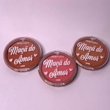 Imagem de Blush em Pó Compacto Maçã do Amor, Coleção Romântica, Rosa e Marrom, 3 Cores