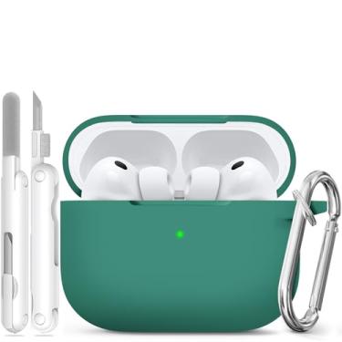 Imagem de Capa para Airpods Pro 3 (2025), capa de silicone macio para Apple AirPods Pro 3ª geração, capa com limpeza e chaveiro, à prova de choque e proteção antiarranhões