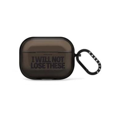 Imagem de CASETiFY Capa Impact Airpods Pro (3ª) com anel - I Will NOT Lose These da Okiden - Preta