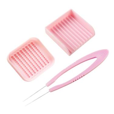 Imagem de oshhni 3 peças de ferramentas de mini contas de fusível de 2,6 mm, pinça de agulha para projetos de artesanato, alinhador de contas Melty, prático e sem