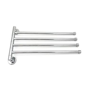 Imagem de Toalheiro, prateleiras de banheiro, toalheiro de aço inoxidável, toalheiro/tripé sem perfuração, suporte para secador de cabelo, acessórios de banheiro para banheiro, cozinha/4 barras de toalha/a
