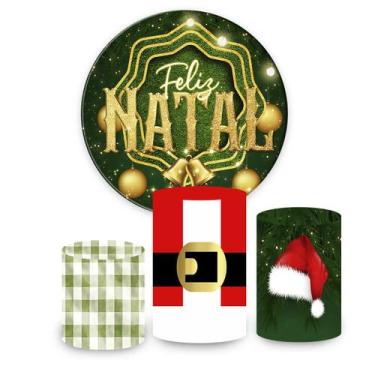 Imagem de Kit de Festa Natal, Painel Redondo Natal, Painel de Festa Redondo, Por