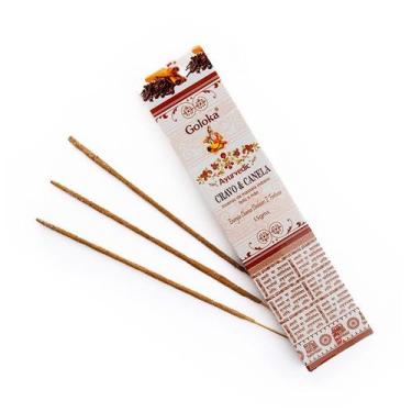 Imagem de Incenso Indiano Goloka Massala Cravo e Canela 15g