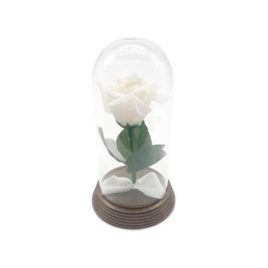 Imagem de Redoma Cúpula A Rosa Encantada A Bela E A Fera / Pequeno Príncipe Base