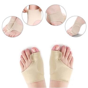 Imagem de KIT PAR DE MEIAS PROTETOR ORTOPÉDICOS CORRETOR DE JOANETES COM SEPARADOR DE DEDOS