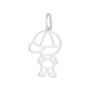 Imagem de Pingente Menino em Prata com Ródio Coleção Meus Amores