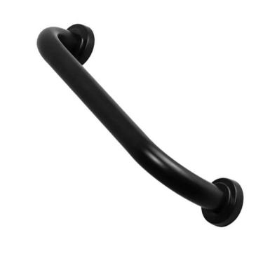 Imagem de Alça De Apoio Barra 50Cm Preto Fosco Inox Acessibilidade Def