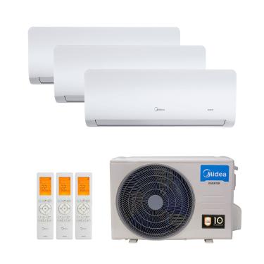 Imagem de Ar Condicionado Multi Split Midea Inverter Free Match 27.000 Btus ( 3x Hi Wall 9.000) Quente e Frio 220v