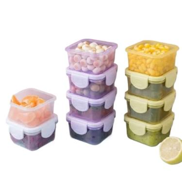 Imagem de Kit Mini Potes Herméticos De Plástico Antivazamento Freezer Microondas(8 PEÇAS,150 ML)