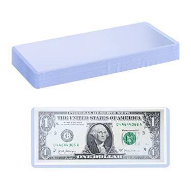 Imagem de 20 peças de porta-notas transparentes, porta-moedas de PVC, capas protetoras de notas para colecionadores, capa protetora de notas regulares, 17 x 7 cm