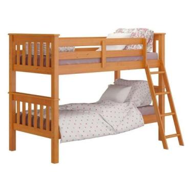 Imagem de Beliche De Solteiro Madeira Maciça Para Colchão 88 X 188 Cm Multimóvei