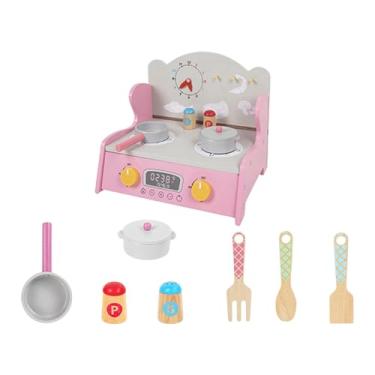 Imagem de JWQFBC Cozinha Infantil, Conjunto de Brinquedo, Fogão, Habilidades Motoras Finas, Faça Você Mesmo, Modelo, Presente, Lembrancinhas de Festa, Simulação, Cozin, Conjunto Rosa a