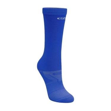Imagem de Meia Olympikus Cano Médio Corre Masculina, Marinho, Branco, 39/44