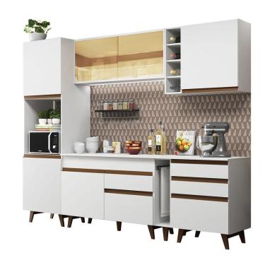 Imagem de Cozinha Completa Madesa Reims com Armário e Balcão Branco