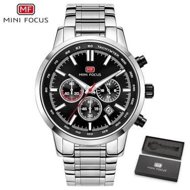 Imagem de Relógio Masculino Mini Focus Mf0133g à Prova D'água Preto