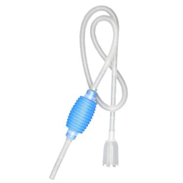 Imagem de 1 limpador de sifão de aquário, aspirador de pó de cascalho com bomba manual para limpeza de areia e troca de água